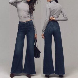 Mother The Tomcat Roller Sneak Jeans Blue High-Rise Flare